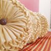 Round Golden smocking cushion