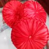 Round Red smocking cushion