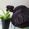 Round Black smocking cushion