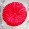 Round Red with white pearl smocking cushion